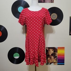 Ms. Choice | Vintage Petite Red & White Polka-Dot Dress